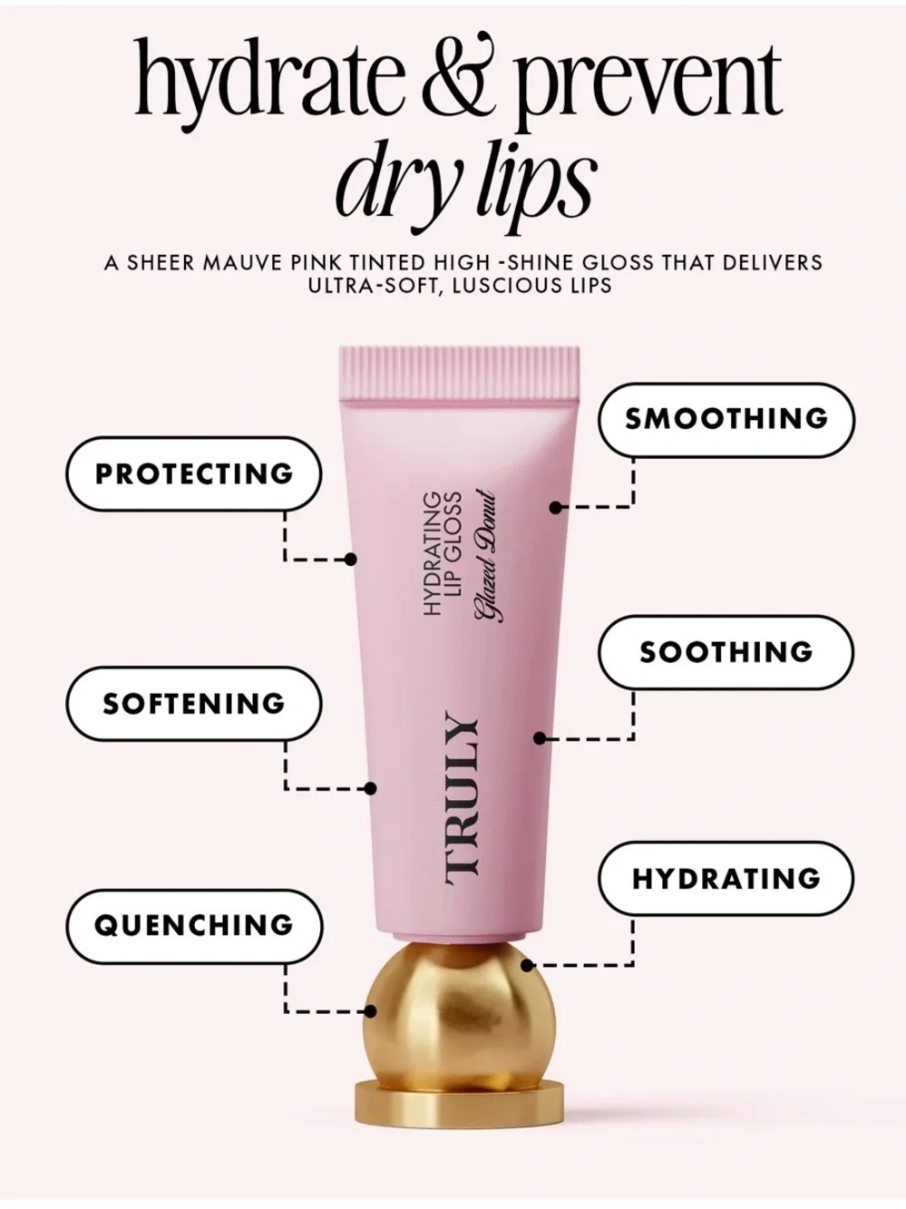 Truly Hydrating Lip Gloss -Glazed Doughnut